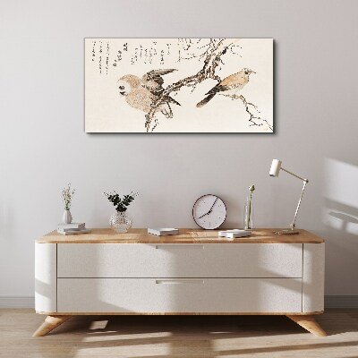 Birds on a branch Canvas Wall art