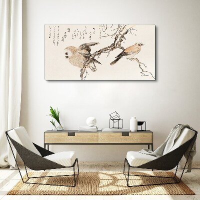 Birds on a branch Canvas Wall art