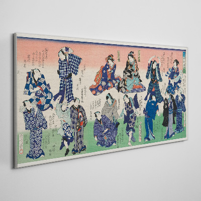 Traditional Japanese dances Canvas Wall art
