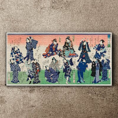 Traditional Japanese dances Canvas Wall art