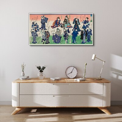 Traditional Japanese dances Canvas Wall art