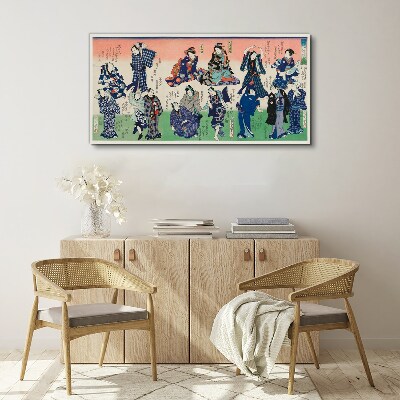 Traditional Japanese dances Canvas Wall art
