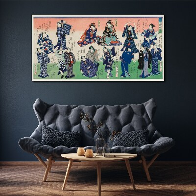 Traditional Japanese dances Canvas Wall art