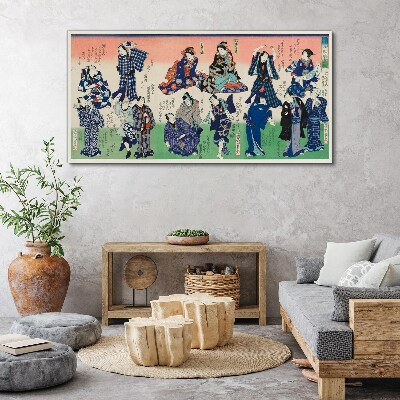 Traditional Japanese dances Canvas Wall art