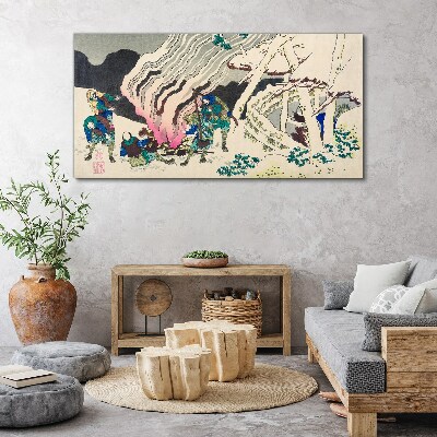 Abstraction asia samurai Canvas Wall art