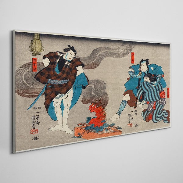 Asian traditional samurai Canvas Wall art