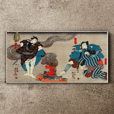 Asian traditional samurai Canvas Wall art