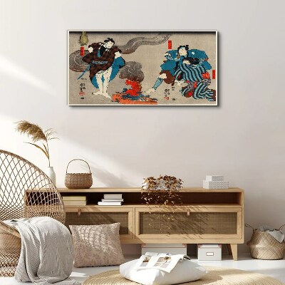 Traditional style bonfire scene Canvas Wall art