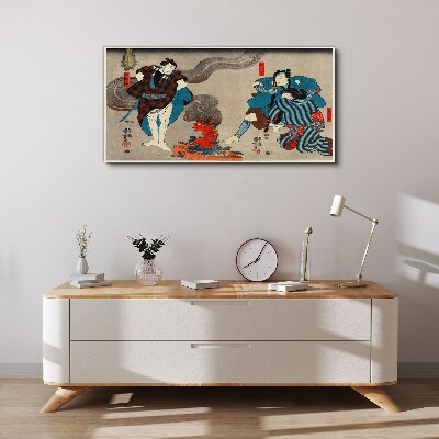 Traditional style bonfire scene Canvas Wall art