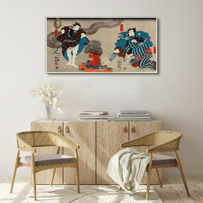 Traditional style bonfire scene Canvas Wall art