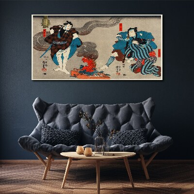 Traditional style bonfire scene Canvas Wall art