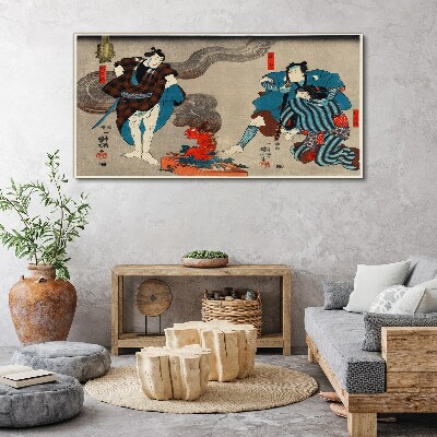 Traditional style bonfire scene Canvas Wall art