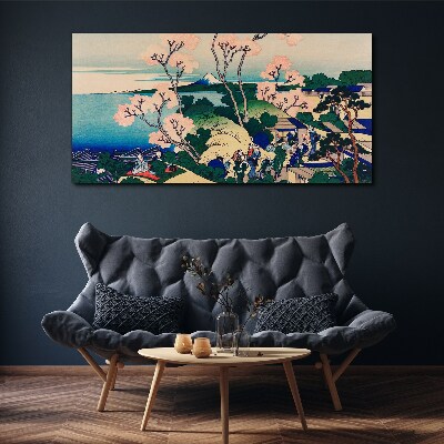 Spring landscape with Mount Fuji Canvas Wall art