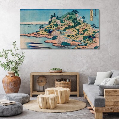 Asia island sea mountain river Canvas Wall art