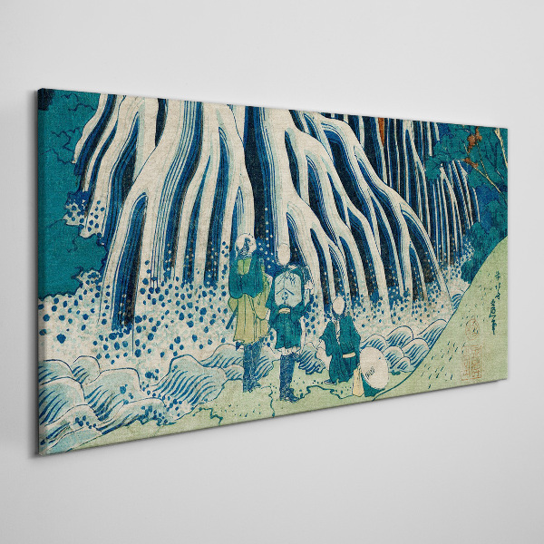 Under the tree in a winter scenery Canvas Wall art