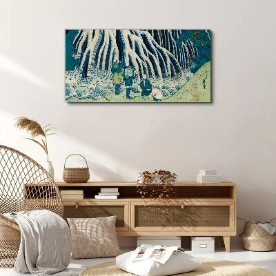 Under the tree in a winter scenery Canvas Wall art