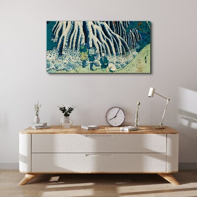 Under the tree in a winter scenery Canvas Wall art