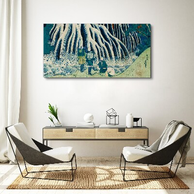 Under the tree in a winter scenery Canvas Wall art