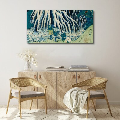 Under the tree in a winter scenery Canvas Wall art
