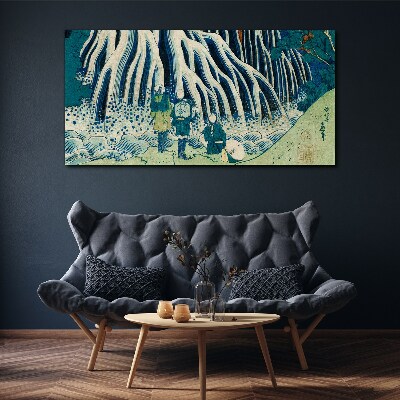 Under the tree in a winter scenery Canvas Wall art