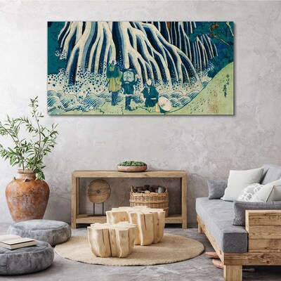 Under the tree in a winter scenery Canvas Wall art