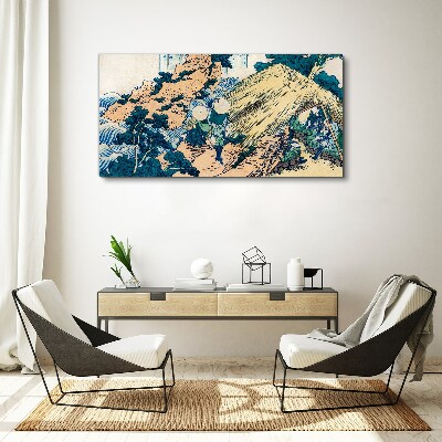 Japanese Village Scene Canvas Wall art