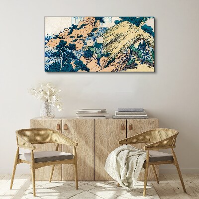 Japanese Village Scene Canvas Wall art