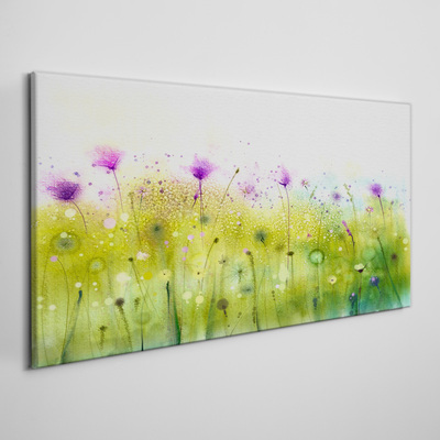Floral landscape in pastel shades Canvas Wall art
