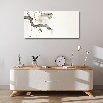 Master Monkey on a Branch Canvas Wall art