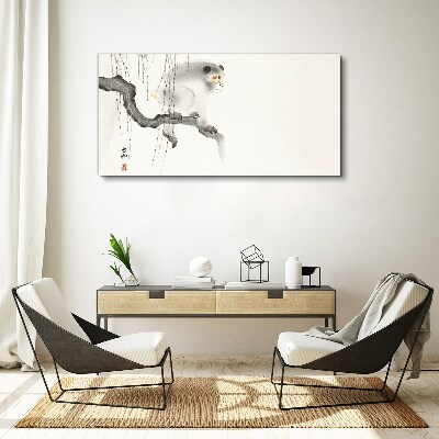 Master Monkey on a Branch Canvas Wall art