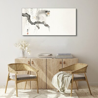 Master Monkey on a Branch Canvas Wall art