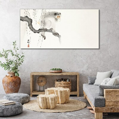 Master Monkey on a Branch Canvas Wall art