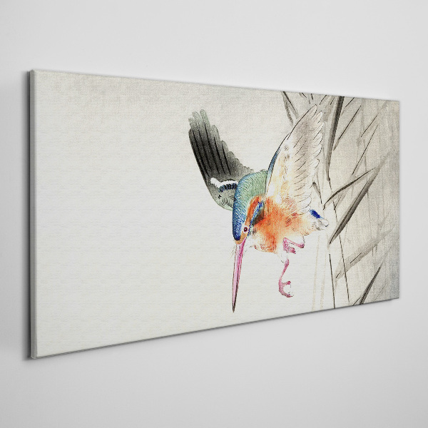 The joyful flight of the kingfisher Canvas Wall art