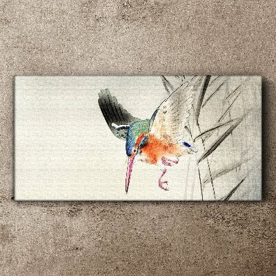 The joyful flight of the kingfisher Canvas Wall art