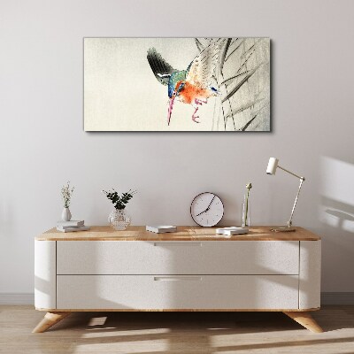 The joyful flight of the kingfisher Canvas Wall art