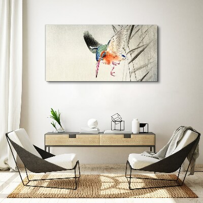 The joyful flight of the kingfisher Canvas Wall art