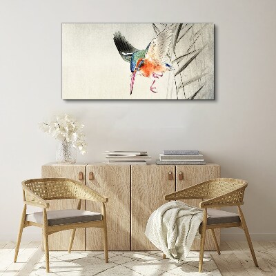 The joyful flight of the kingfisher Canvas Wall art