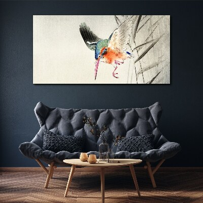 The joyful flight of the kingfisher Canvas Wall art