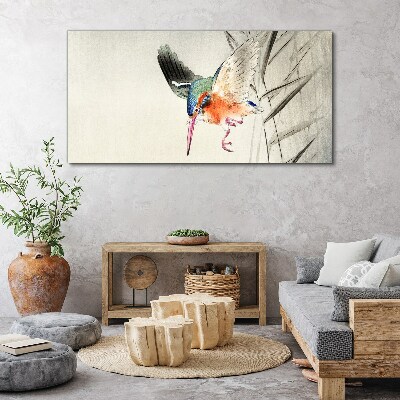 The joyful flight of the kingfisher Canvas Wall art
