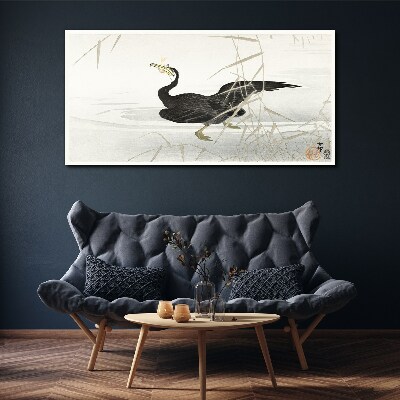 Asia animal bird lake Canvas Wall art