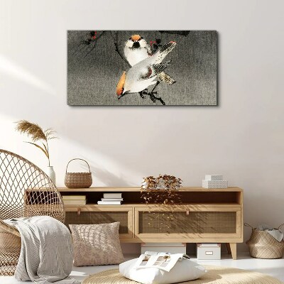 Birds on a branch Canvas Wall art