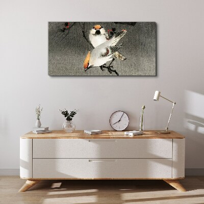 Birds on a branch Canvas Wall art