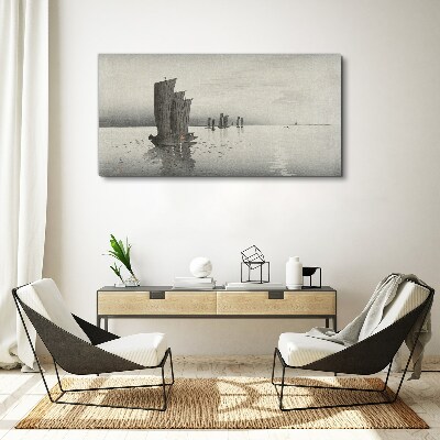 A peaceful journey on the waters Canvas Wall art