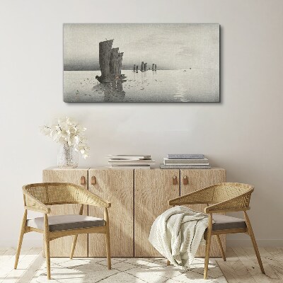A peaceful journey on the waters Canvas Wall art