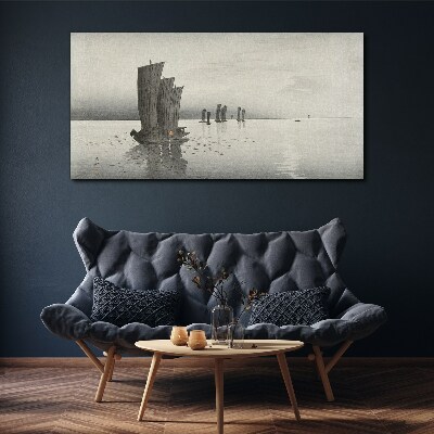 A peaceful journey on the waters Canvas Wall art