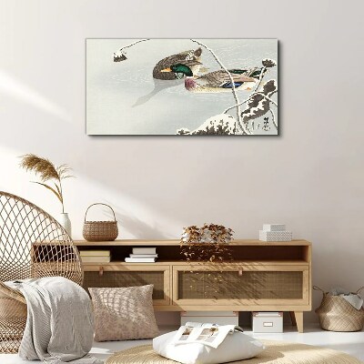 A peaceful scene with ducks Canvas Wall art