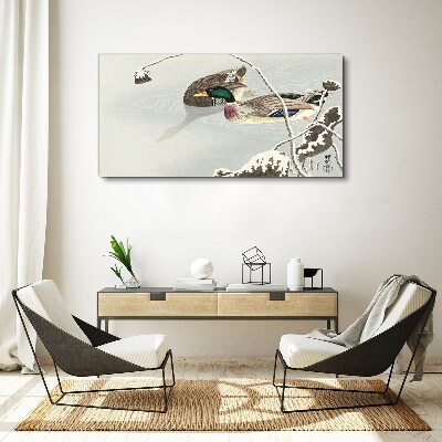 A peaceful scene with ducks Canvas Wall art