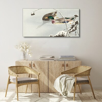 A peaceful scene with ducks Canvas Wall art