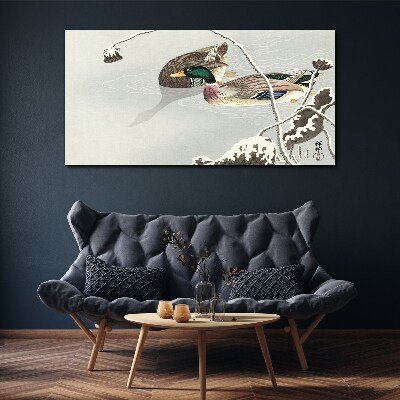 A peaceful scene with ducks Canvas Wall art