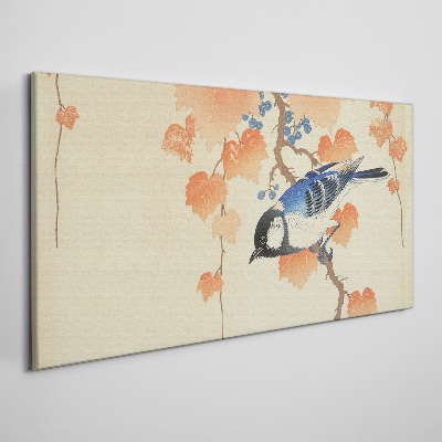 Bird on a vine background Canvas Wall art